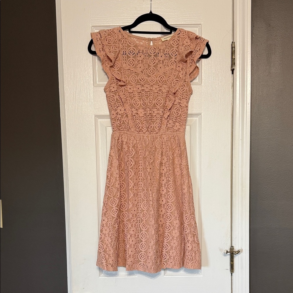 Monteau Pink Lace Dress